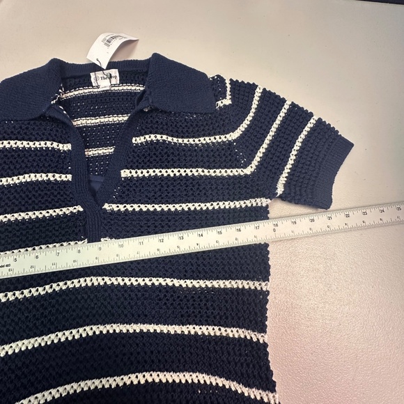 The Drop Women’s Adalyn Tape Yarn Split Neck Maxi Dress. Sz L. - Picture 6 of 6